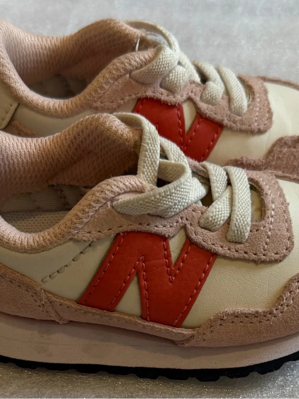 New Balance 237 Kids Pink and Coral Sneaker - Classic 'N' Logo